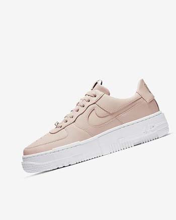 Beige / Black / White / Beige Women's Nike Air Force 1 Pixel Sneakers | CA2562