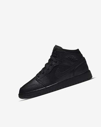 Black / Black / Black Boy Nike Air Jordan 1 Mid Sneakers | CA1183