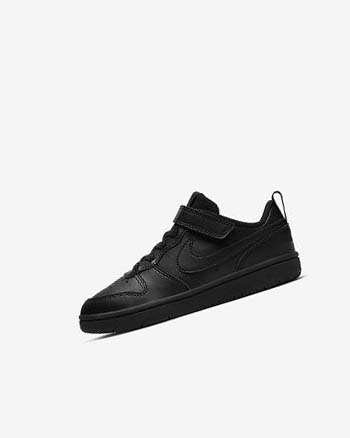 Black / Black / Black Boy Nike Court Borough Low 2 Shoes | CA4539