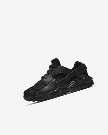 Black / Black / Black Boy Nike Huarache Run Shoes | CA4583