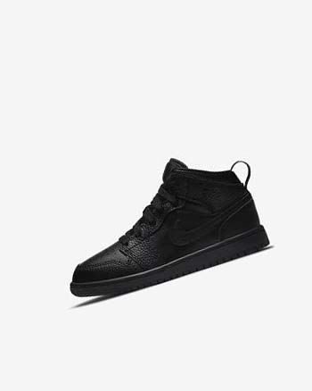 Black / Black / Black Boy Nike Jordan 1 Mid Shoes | CA5500