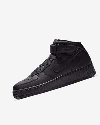 Black / Black Men's Nike Air Force 1 Mid '07 Sneakers | CA2399