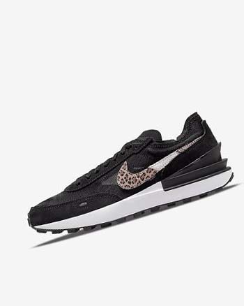 Black / Black / Multicolor Women's Nike Waffle One SE Sneakers | CA5579