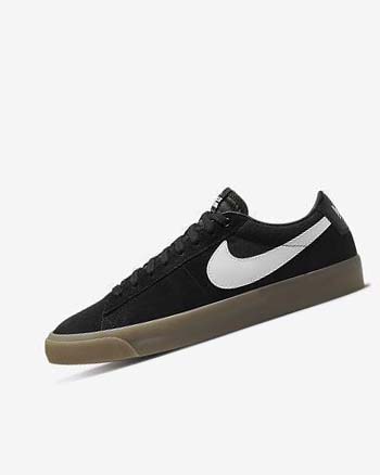 Black / Black / White / White Men's Nike SB Zoom Blazer Low Pro GT Skate Shoes | CA2806