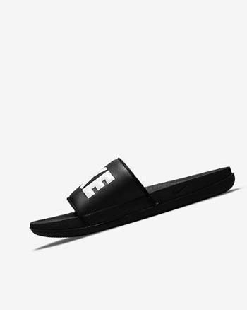 Black / Black / White Women's Nike Offcourt Slides | CA2379