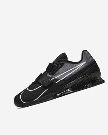 Black / Black / White Women's Nike Romaleos 4 Training Shoes | CA5226