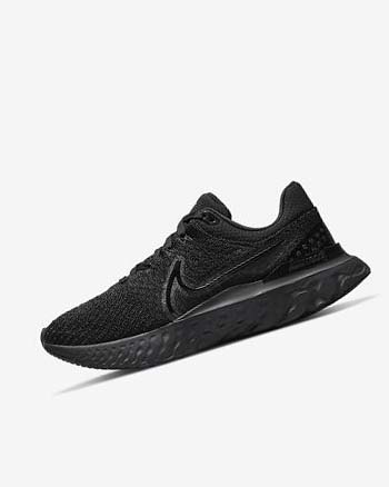 Black / Black Women's Nike React Infinity Run Flyknit 3 Running Shoes | CA2237