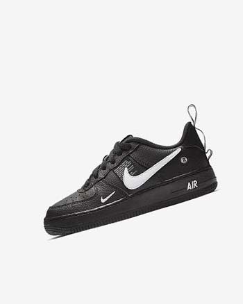 Black / Black / Yellow / White Girls' Nike Air Force 1 LV8 Utility Sneakers | CA4506