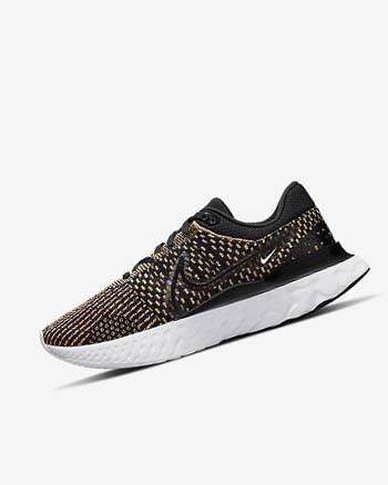 Black / Blue / Pink / White Men's Nike React Infinity Run Flyknit 3 Running Shoes | CA3161