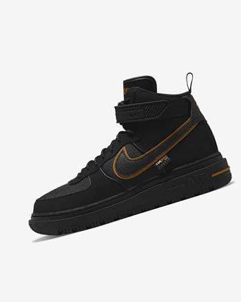Black / Brown / Gold / Black Men's Nike Air Force 1 Boots | CA2340