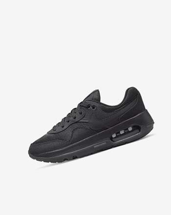 Black / Dark Grey / Black Boy Nike Air Max Motif Shoes | CA4740