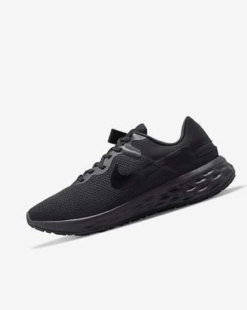 Black / Dark Grey / Black Men's Nike Revolution 6 FlyEase Next Nature Running Shoes | CA4909
