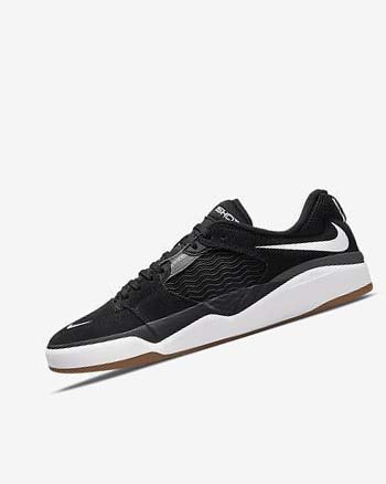 Black / Dark Grey / Black / White Men's Nike SB Ishod Wair Skate Shoes | CA2370