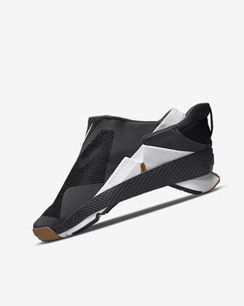 Black / Dark Grey / Gold / White Men's Nike Go FlyEase Sneakers | CA5106