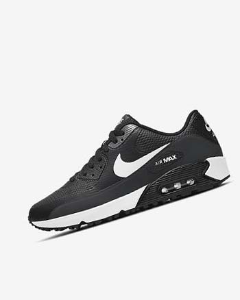 Black / Dark Grey / Grey / White Women's Nike Air Max 90 G Golf Shoes | CA1205