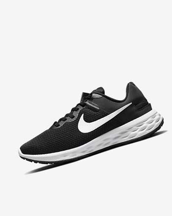 Black / Dark Grey / Grey / White Women's Nike Revolution 6 FlyEase Next Nature Running Shoes | CA4591