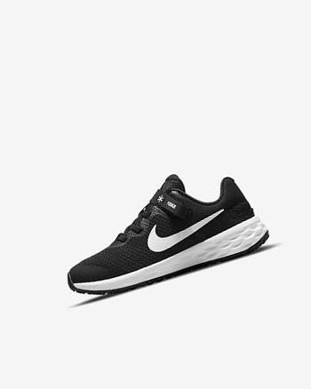 Black / Dark Grey / White Boy Nike Revolution 6 FlyEase Shoes | CA4538