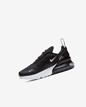 Black / Dark Grey / White Girls' Nike Air Max 270 Casual Shoes | CA5231