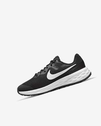 Black / Dark Grey / White Girls' Nike Revolution 6 Running Shoes | CA5573