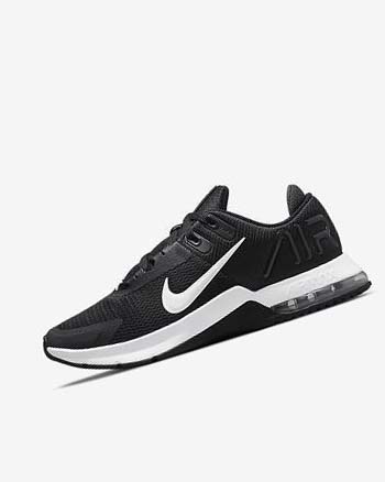 Black / Dark Grey / White Men's Nike Air Max Alpha Trainer 4 Training Shoes | CA5035