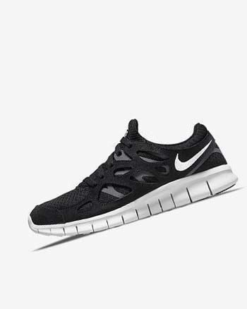 Black / Dark Grey / White Men's Nike Free Run 2 Running Shoes | CA3203