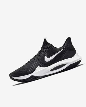 Black / Dark Grey / White Women's Nike Precision 5 Basketball Shoes | CA5194