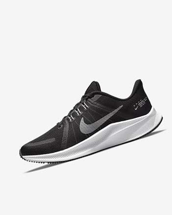 Black / Dark Grey / White Women's Nike Quest 4 Running Shoes | CA4788