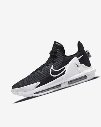 Black / Dark Obsidian / White Men's Nike LeBron Witness 6 Basketball Shoes | CA5496