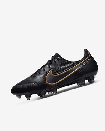 Black / Gold / Grey Men's Nike Tiempo Legend 9 Elite SG-Pro AC Soccer Cleats | CA2586
