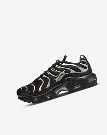 Black / Green / Metal Silver / Black Girls' Nike Air Max Plus Sneakers | CA2969