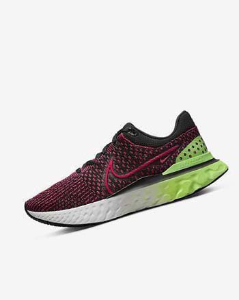 Black / Green / Red / Red Men's Nike React Infinity Run Flyknit 3 Running Shoes | CA2216