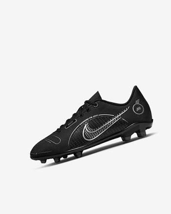 Black / Grey / Metal Silver Girls' Nike Jr. Mercurial Vapor 14 Club MG Soccer Cleats | CA4843