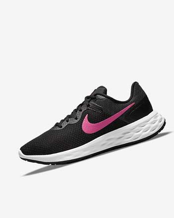 Black / Grey / Pink Women's Nike Revolution 6 Next Nature Running Shoes | CA5399