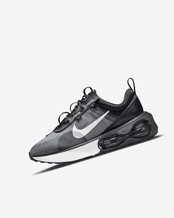 Black / Grey / White Girls' Nike Air Max 2021 Casual Shoes | CA3156