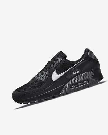 Black / Grey / White Men's Nike Air Max 90 Casual Shoes | CA3190