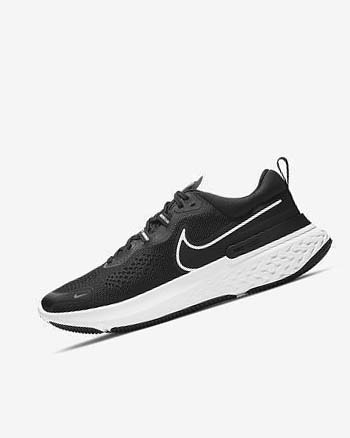 Black / Grey / White Men's Nike React Miler 2 Running Shoes | CA4544