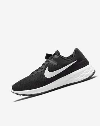 Black / Grey / White Men's Nike Revolution 6 FlyEase Next Nature Running Shoes | CA2495