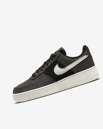 Black / Light Beige Women's Nike Air Force 1 Sneakers | CA4904