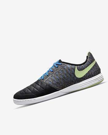 Black / Light Blue / Light Green Men's Nike Lunar Gato II IC Soccer Shoes | CA4938