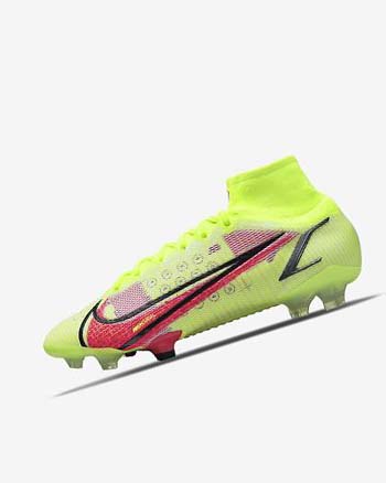 Black / Light Red Women's Nike Mercurial Superfly 8 Elite FG Soccer Cleats | CA5238