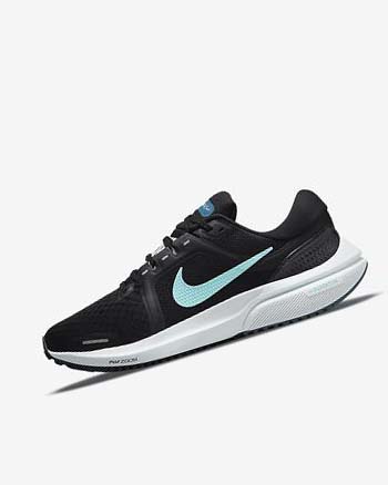 Black / Light Turquoise / Green Women's Nike Air Zoom Vomero 16 Running Shoes | CA2329