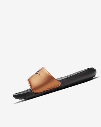 Black / Metal Copper / Black Women's Nike Victori One Slides | CA2677