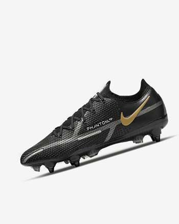 Black / Metal Gold / Metal Silver / Metal Dark Grey Men's Nike Phantom GT2 Elite SG-Pro AC Soccer Cleats | CA1208