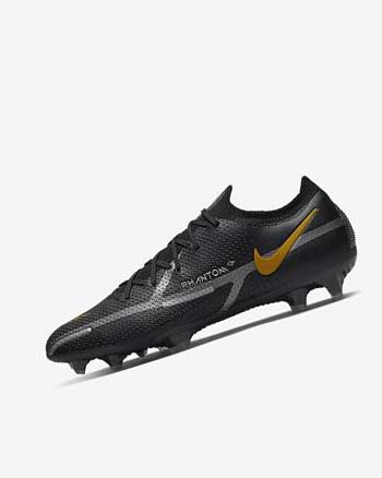 Black / Metal Gold / Metal Silver / Metal Dark Grey Women's Nike Phantom GT2 Elite FG Soccer Cleats | CA2338
