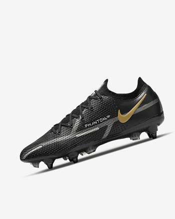 Black / Metal Gold / Metal Silver / Metal Dark Grey Women's Nike Phantom GT2 Elite SG-Pro AC Soccer Cleats | CA2956