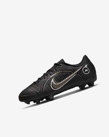 Black / Metal Silver / Grey / Metal Gold Boy Nike Jr. Mercurial Vapor 14 Academy MG Soccer Cleats | CA2242