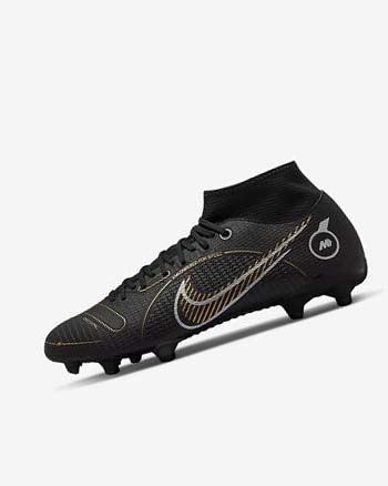Black / Metal Silver / Grey / Metal Gold Women's Nike Mercurial Superfly 8 Academy MG Soccer Cleats | CA2259