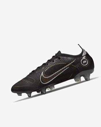 Black / Metal Silver / Grey / Metal Gold Men's Nike Mercurial Vapor 14 Elite SG-PRO Anti-Clog Traction Soccer Cleats | CA4995