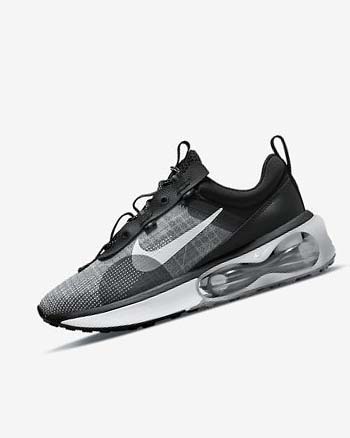 Black / Metal Silver / Grey / White Women's Nike Air Max 2021 Casual Shoes | CA5137