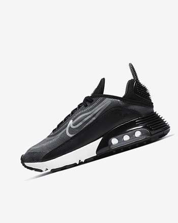 Black / Metal Silver / White Women's Nike Air Max 2090 Casual Shoes | CA3172